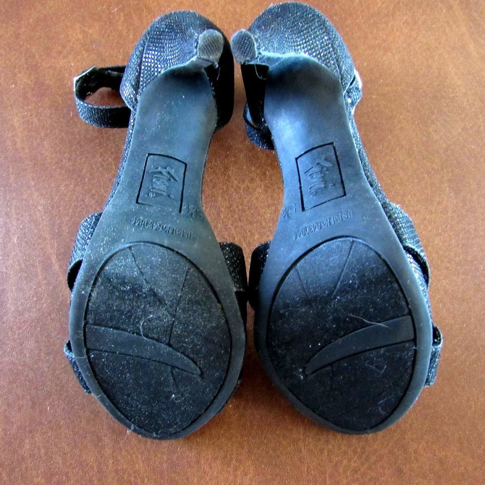Fioni Black Glitter High Heel Stiletto Sandals Size Womens US 5.5 UK 3.5 EUR 36 - Picture 4 of 4